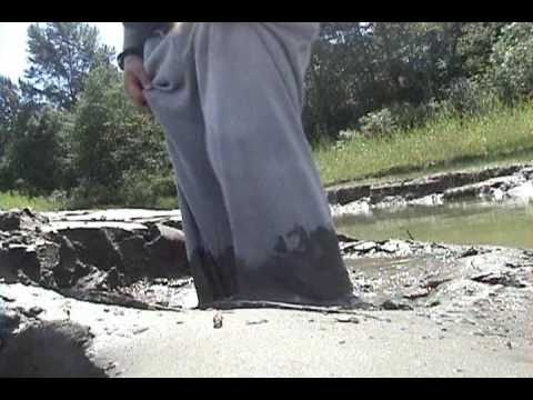 pants and white socks in mud pit